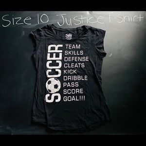 Justice soccer shirt